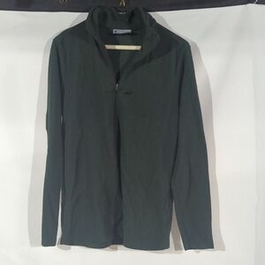 Men's Dark Green Zip-Up Sweater